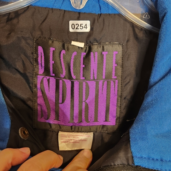 Descente Spirit Black and Blue Ski Suit Snow Bib. Vintage Large Snowboard - Picture 4 of 13